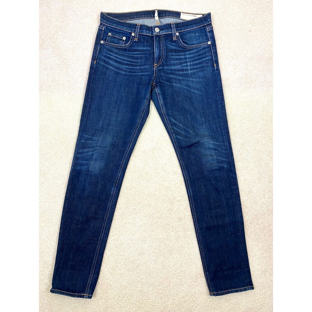 Rag & Bone The Dre Slim Fit Low Rise Jeans Women’s 27 Blue Denim